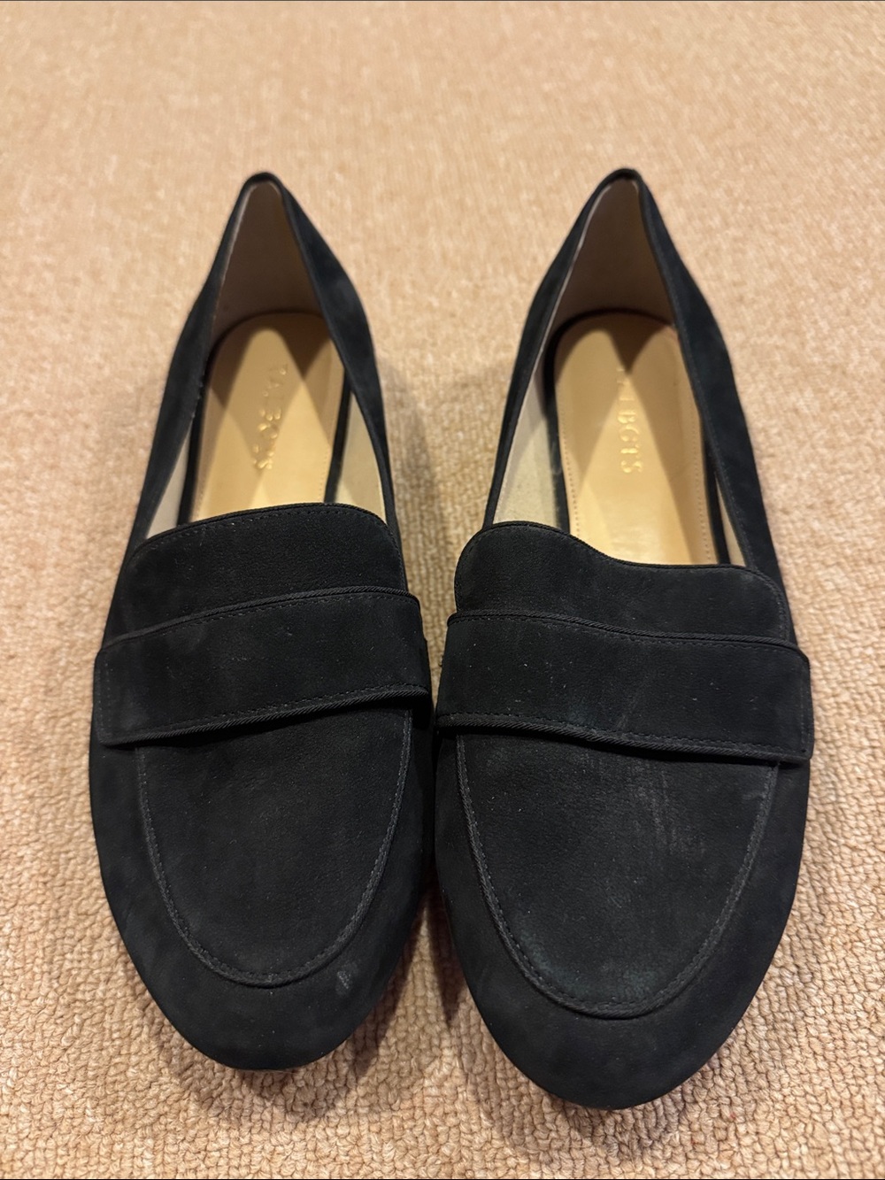 Talbots Black Suede Penny-Style Loafers